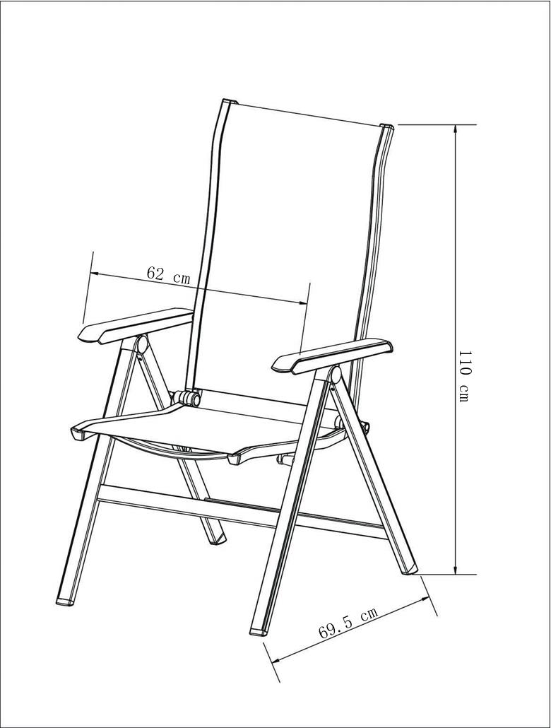 Fauteuil de jardin pliant en toile Kedline | MWH®