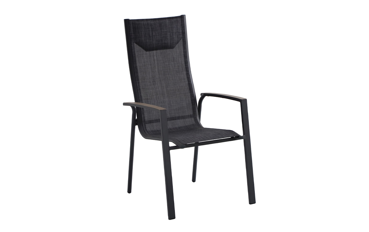 Lot de 4 fauteuils de jardin PosaAC gris effet bois | Creador®