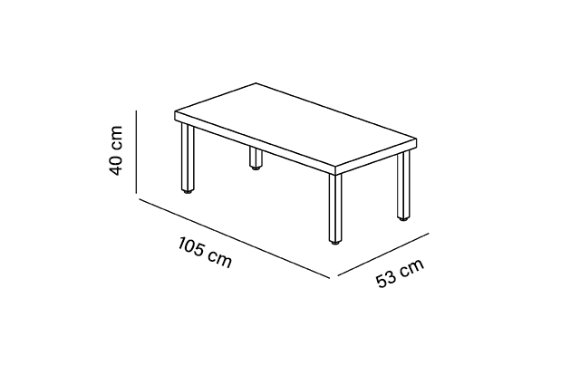 Table basse de jardin Cano effet béton | Creador®