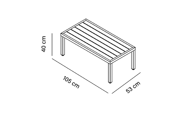 Table basse de jardin Cano effet bois | Creador®