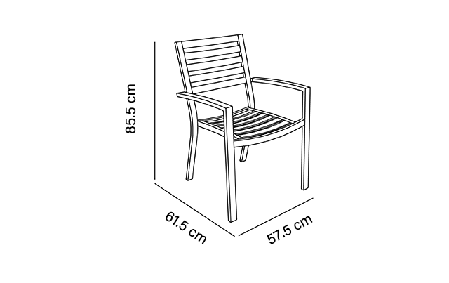 Lot de 6 fauteuils de jardin empilables Capa | Creador®