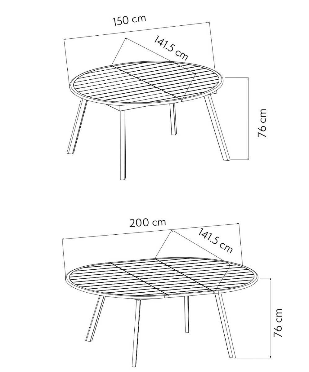 Salon de jardin extensible Roca & Clara AC 6 places | Creador®