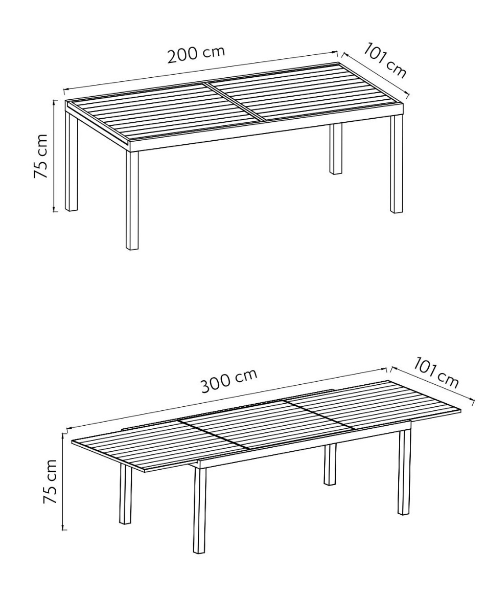 Salon de jardin Vital 300 & Clara AC 12 places taupe | Creador® 