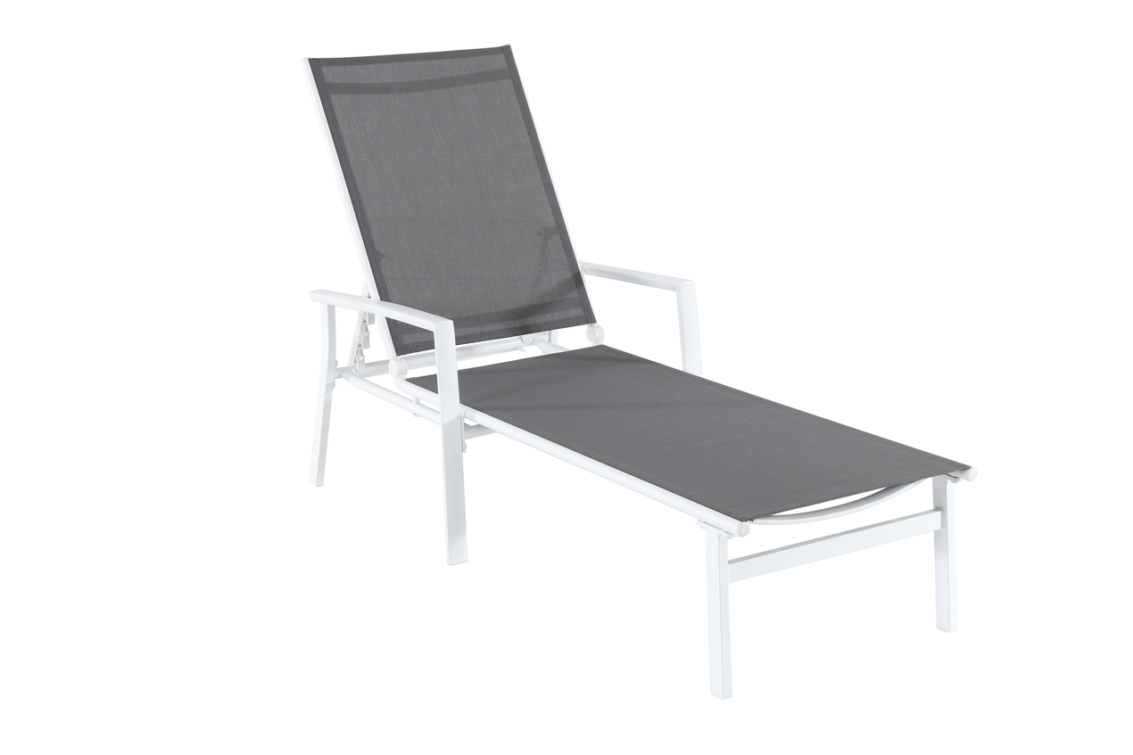 Bain de soleil aluminium et toile Aloe blanc | BG®