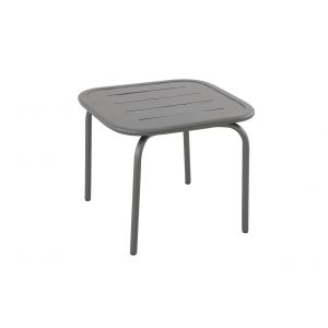 Petite table basse de jardin aluminium Kleo gris