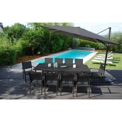 Ensemble repas Vital240 + parasol Vario gris | Creador®