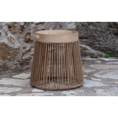 Table d'appoint de jardin effet bambou Linho | Creador®