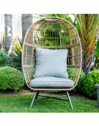 Fauteuil de jardin en résine tressée effet rotin Holly | BG®