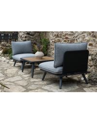 Salon de jardin modulable Antao S 2 places gris | Creador®