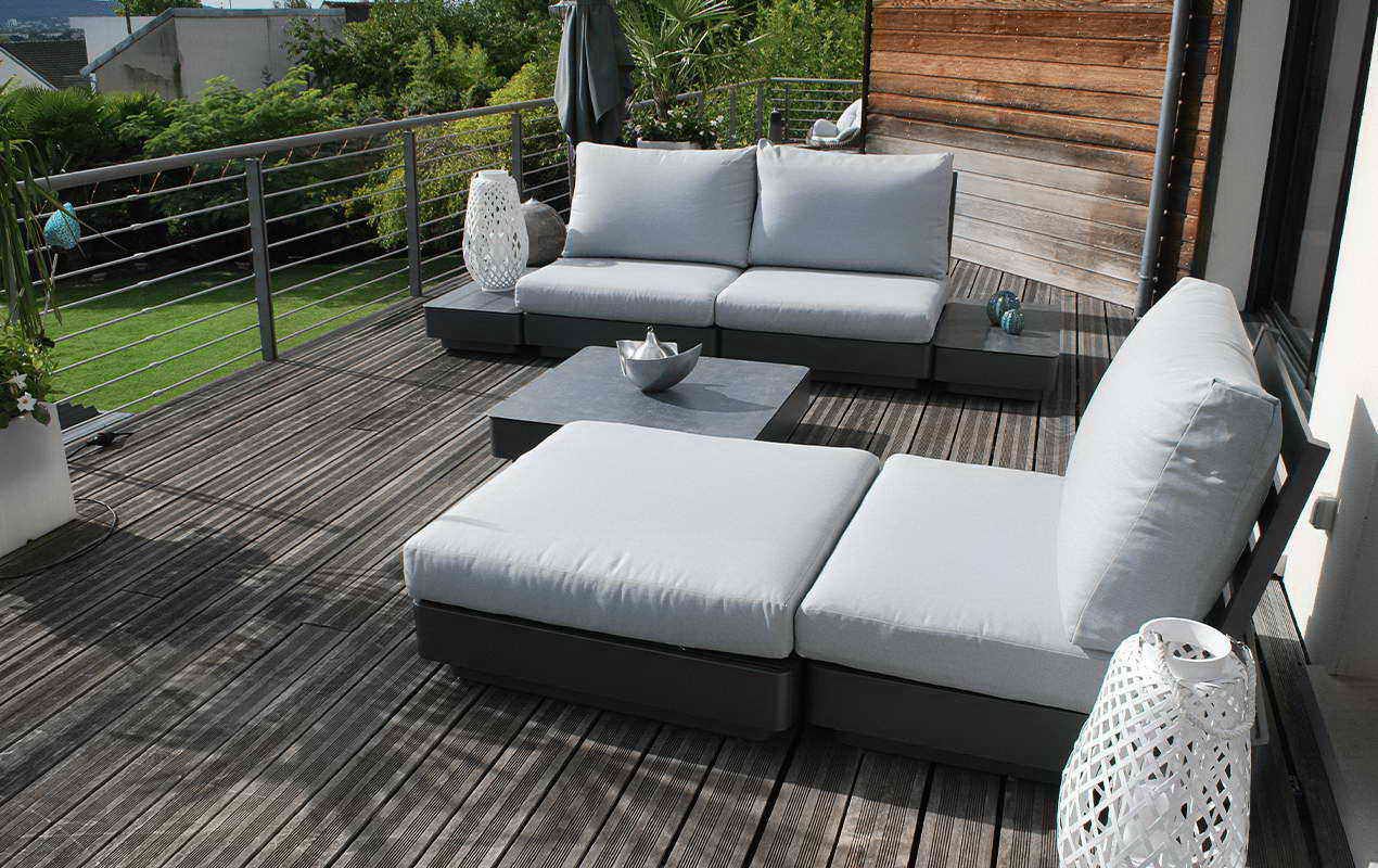 Pouf de jardin haut de gamme Anderno | Royal Garden®