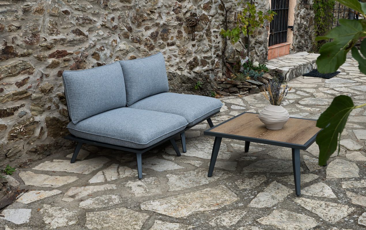 Salon de jardin modulable Antao S 2 places gris | Creador®