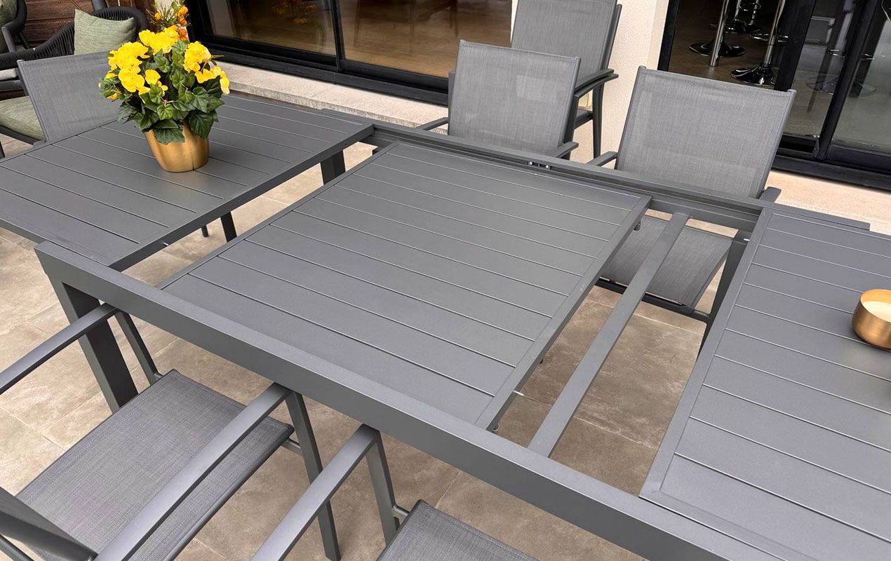 Salon de jardin Vital 240 & Clara AC 10 places gris | Creador®