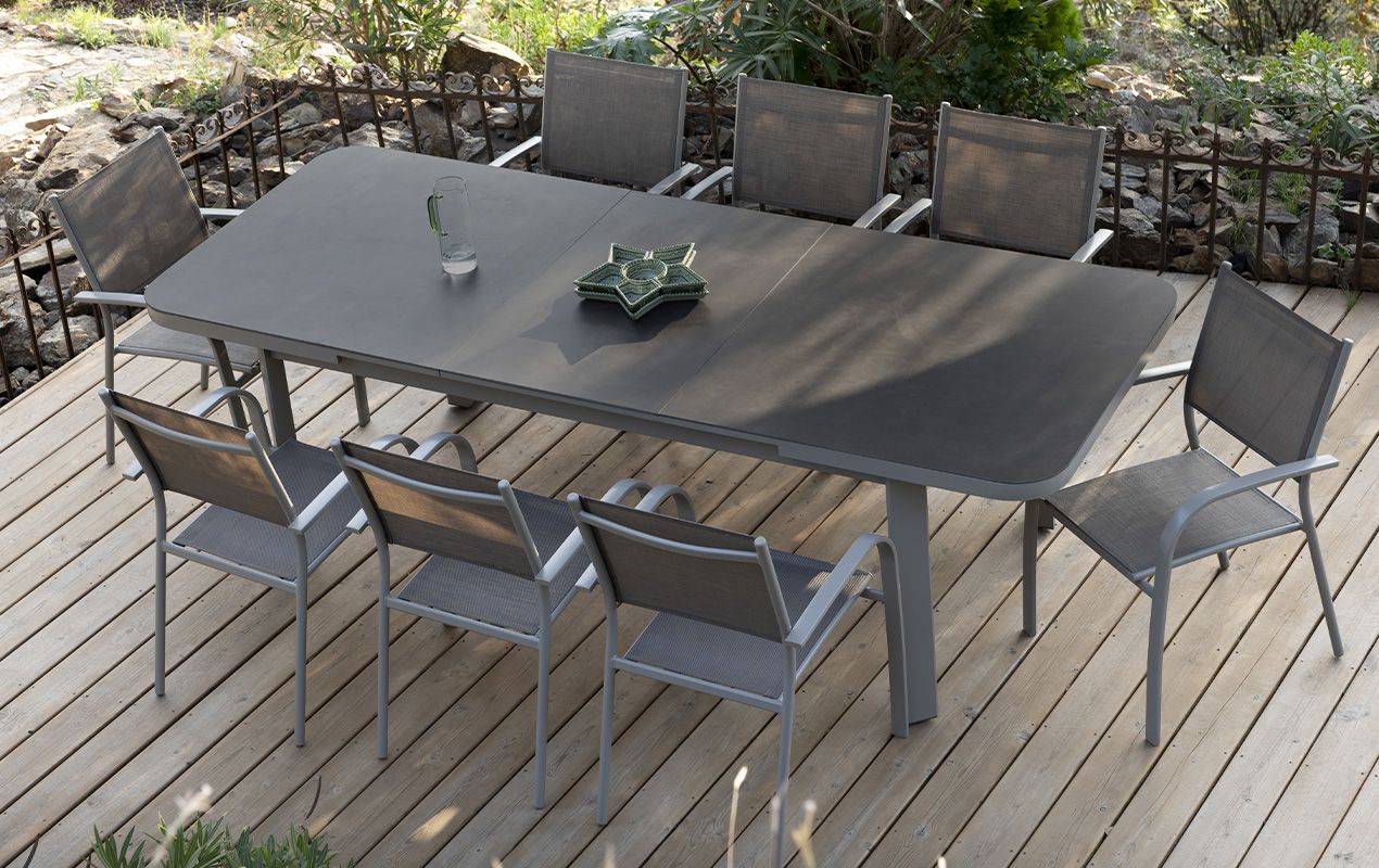 Table de jardin extensible aluminium Alberta 10 places | Creador®