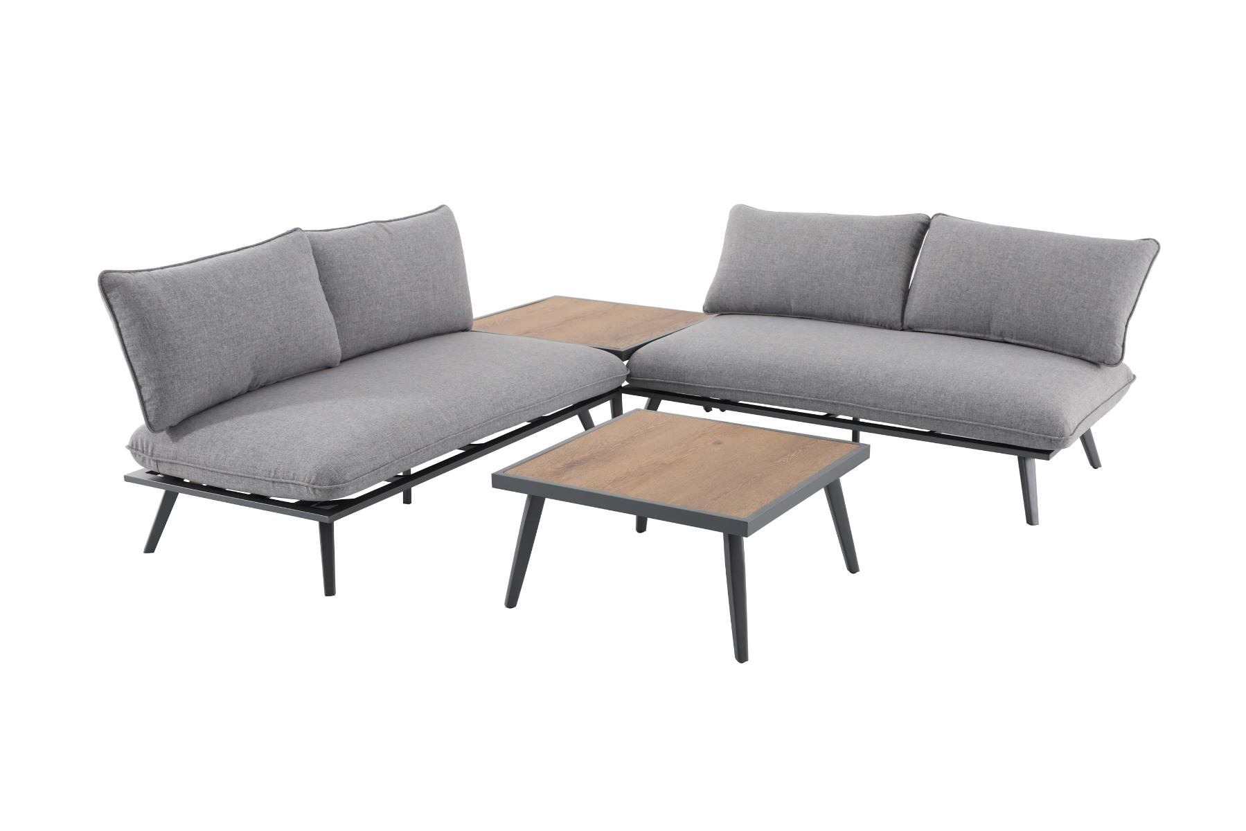 Salon de jardin modulable Antao 4 places gris | Creador®